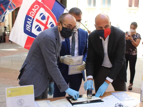 Paolo Truzzu, Tommaso Giulini, Marcello Lepuri, foto Sardegnagol