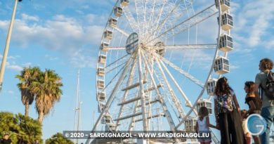 La ruota panoramica di Cagliari, foto Sardegnagol riproduzione riservata