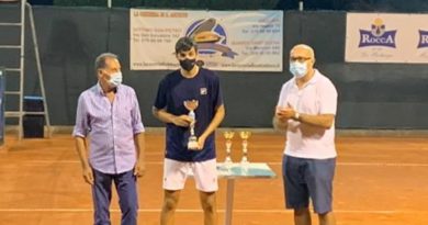 Andrea Calcagno , premiazione tennis