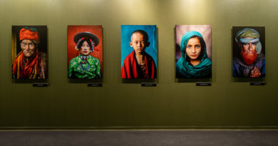 Allestimento mostra Steve McCurry, foto Giorgio Marturana