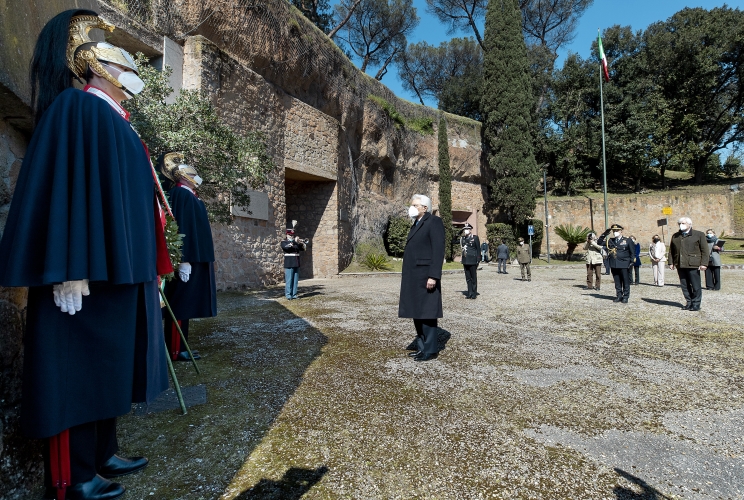 Sergio Mattarella, Fosse Ardeatine, foto Quirinale.it