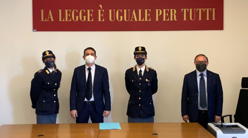 la firma del protocollo, polizia di stato