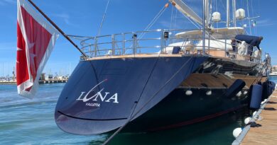 Il maxi-yacht ad Alghero