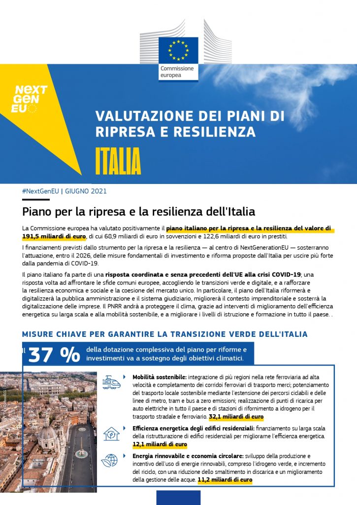 Valutazione PNRR , Commissione europea