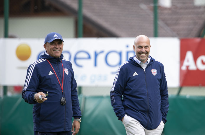 Leonardo Semplici, Tommaso Giulini, foto Cagliari Calcio / Valerio Spano