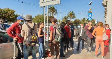 La protesta del mondo dello spettacolo sardo, foto Dire