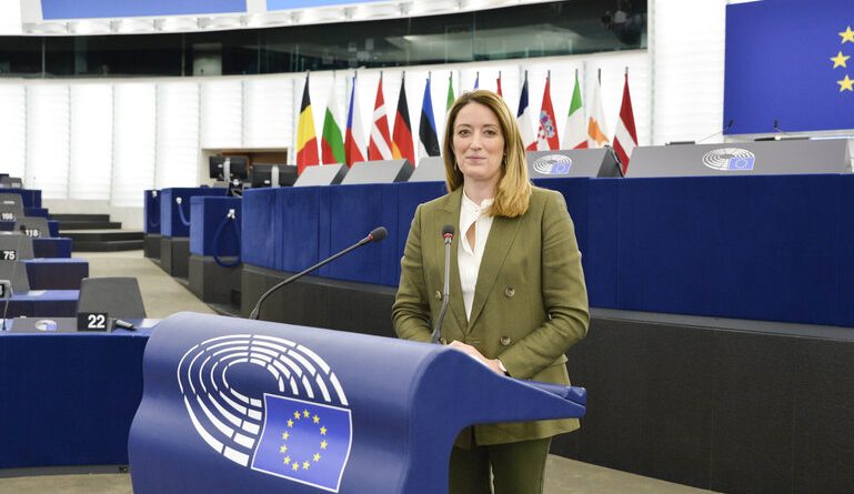 Roberta Metsola, foto Michel Christen Copyright: © European Union 2021 - Source : EP