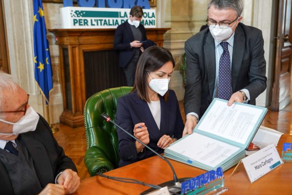 Mara Carfagna, Patrizio Bianchi, foto Ministero dell'Istruzione