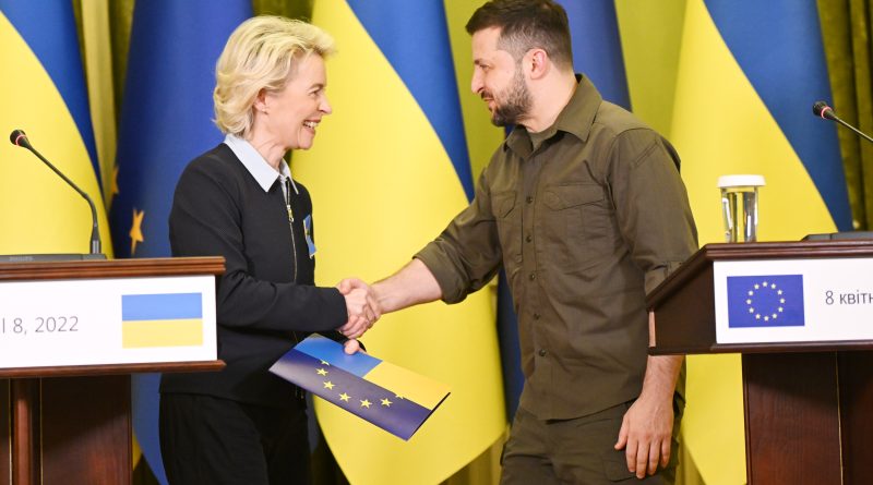 Ursula von der Leyen, Volodymyr Zelensky, foto Christophe Licoppe, European Union, 2022 Copyright Source: EC - Audiovisual Service