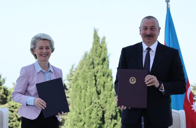 Ursula von der Leyen, Ilham Aliyev, foto Copyright European Commission