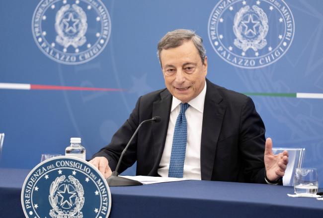 Mario Draghi, foto Governo.it licenza CC-BY-NC-SA