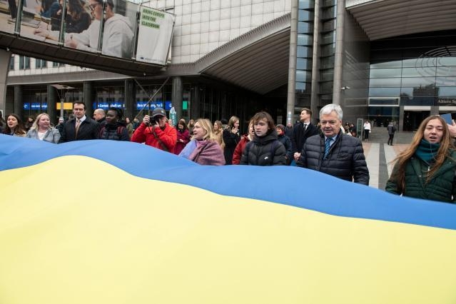 Celebrazioni un anno di guerra ucraina, Photographer: Lukasz Kobus European Union, 2023 Copyright